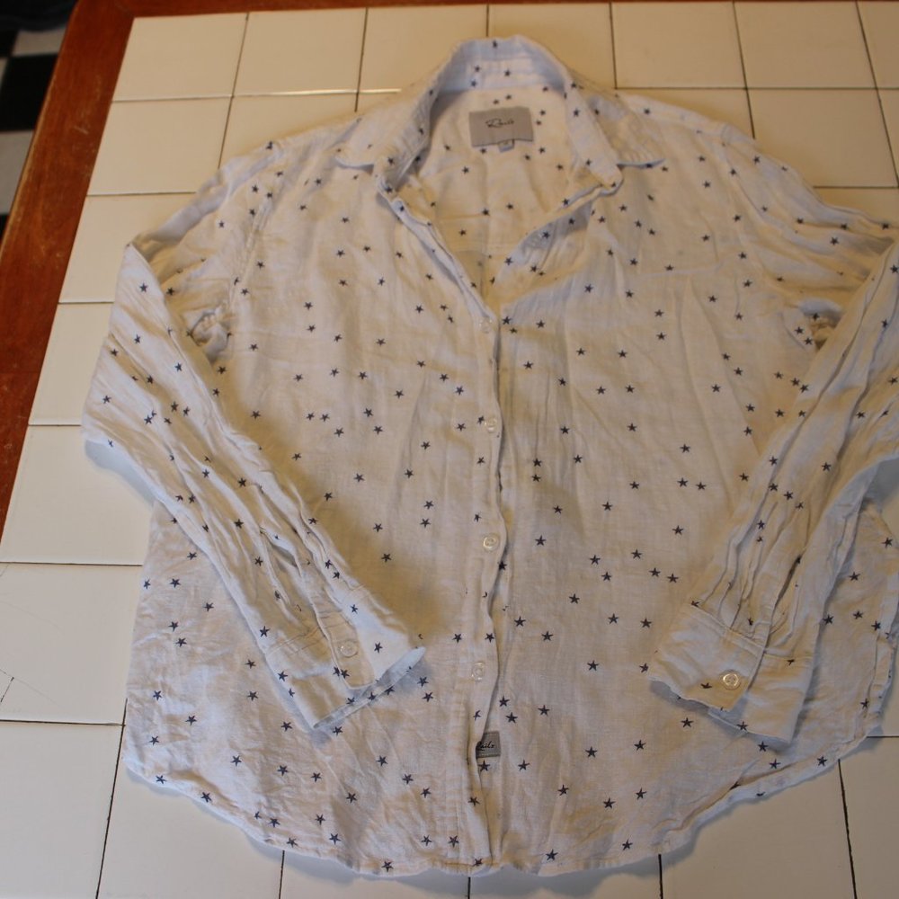 Rails Sydney navy stars button down shirt size XS